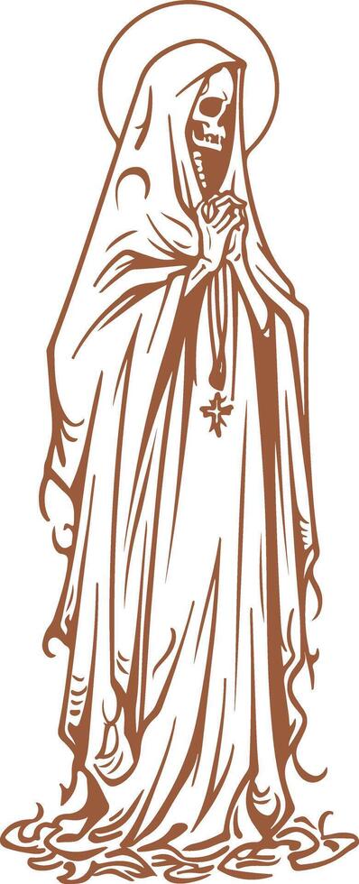 Santa Muerte cartoon vector