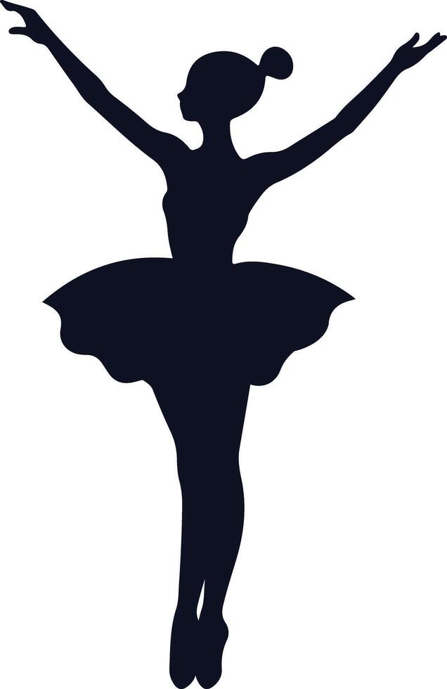 Ballet Dancing Girl Silhouette vector