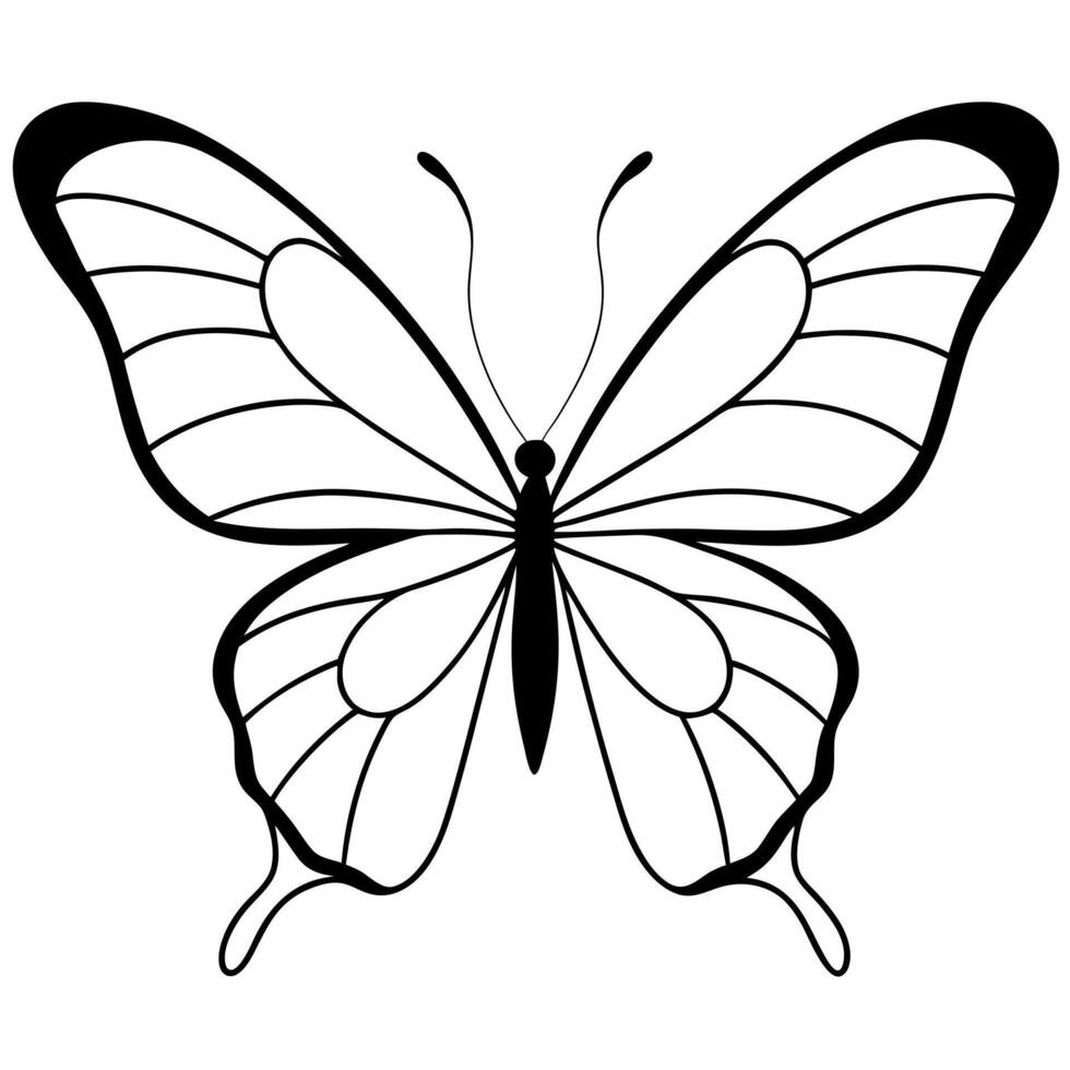 Butterfly coloring pages free printable vector