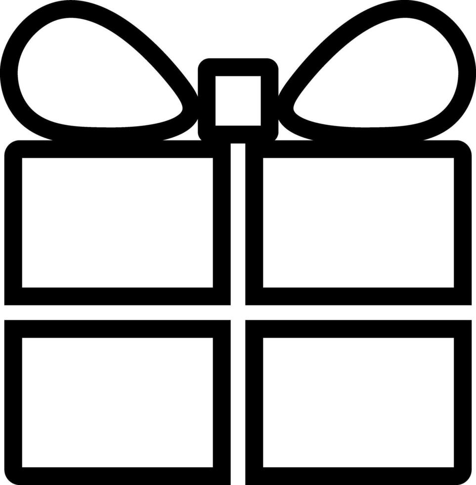 Gift Box Icon with Ribbon Transparent Background vector
