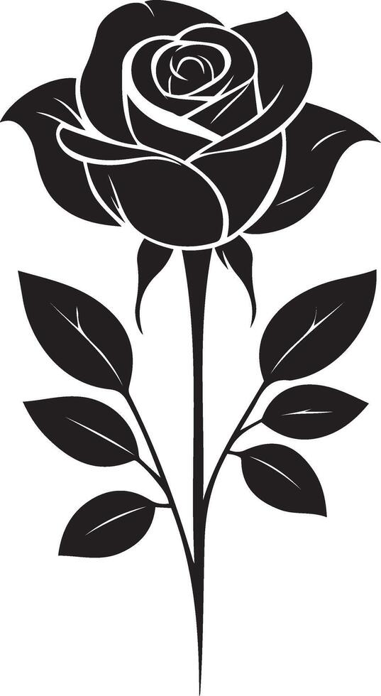 a black and white drawing of a rose with the words roses on it vector