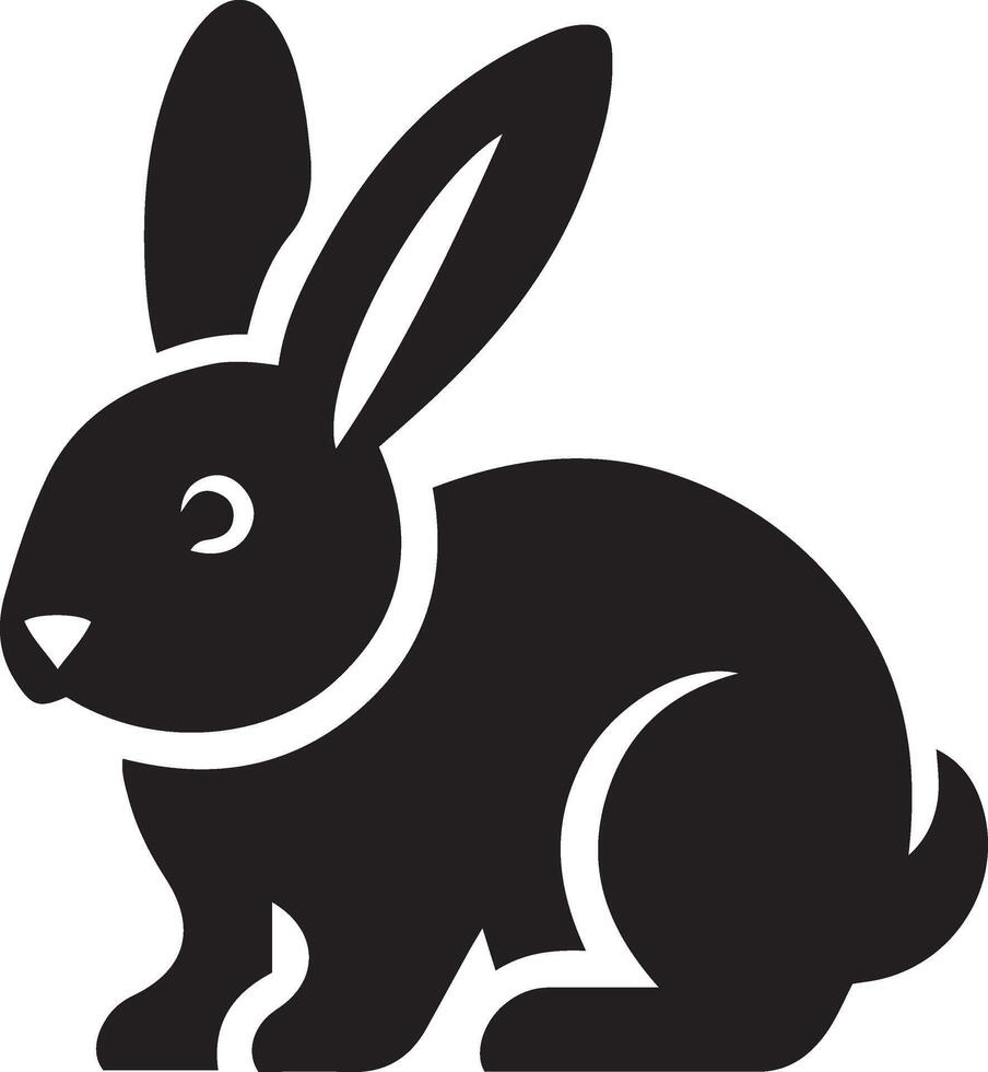 Isolated Rabbit Shadow Adorable Design vector