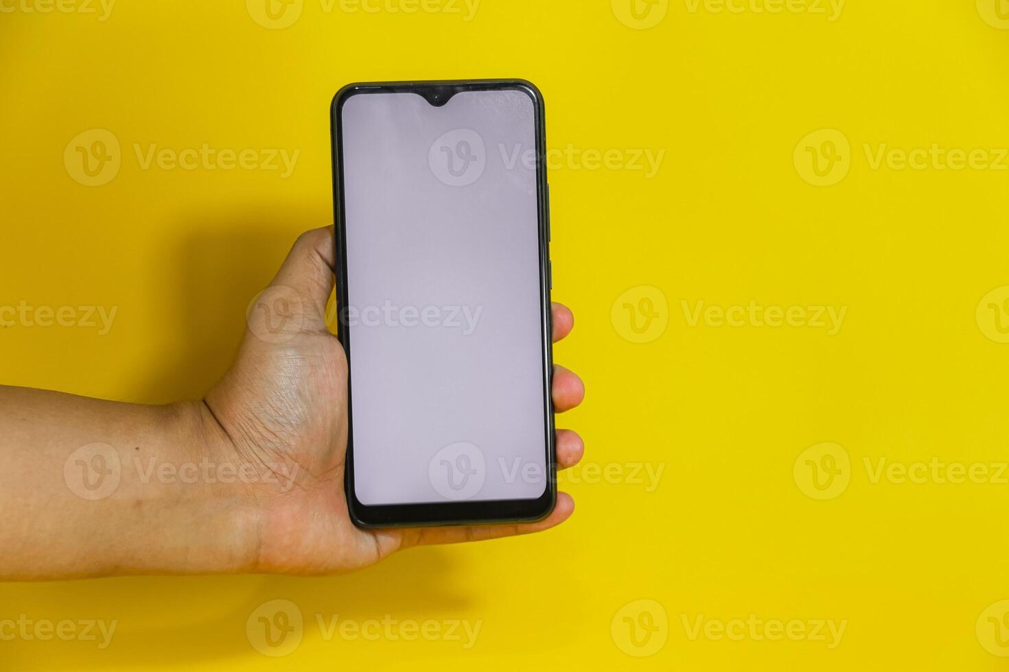 white screen template smartphone mockup isolated photo