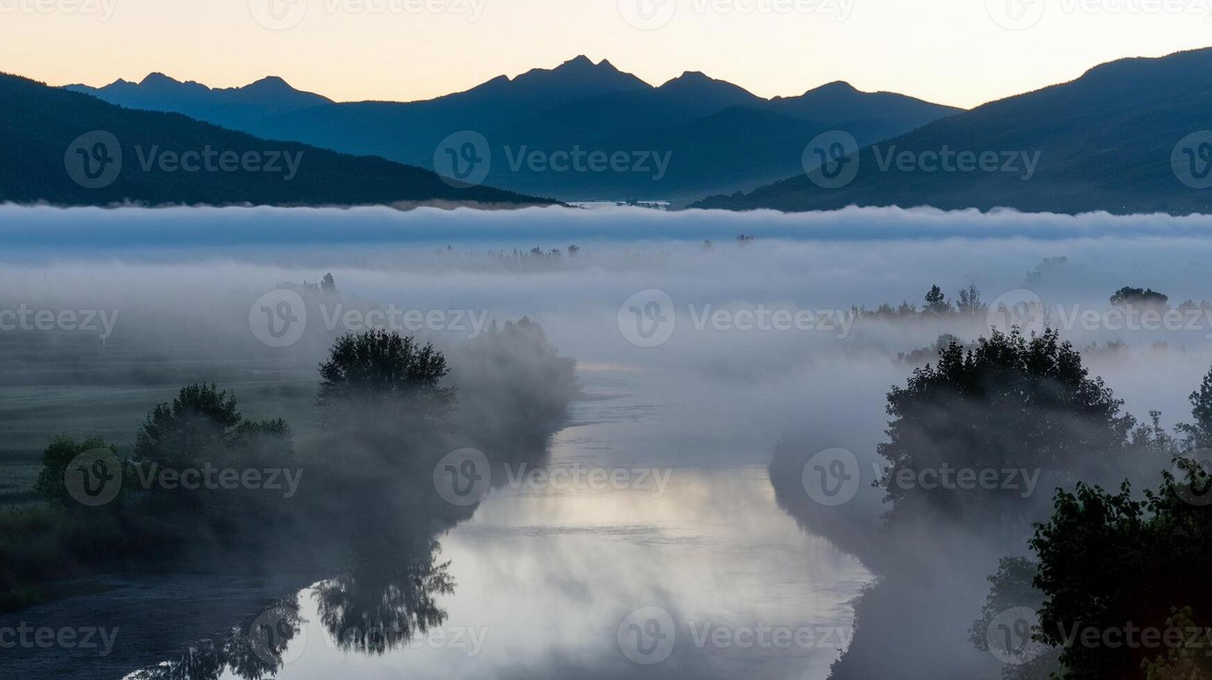 Foggy River at Dawn photo