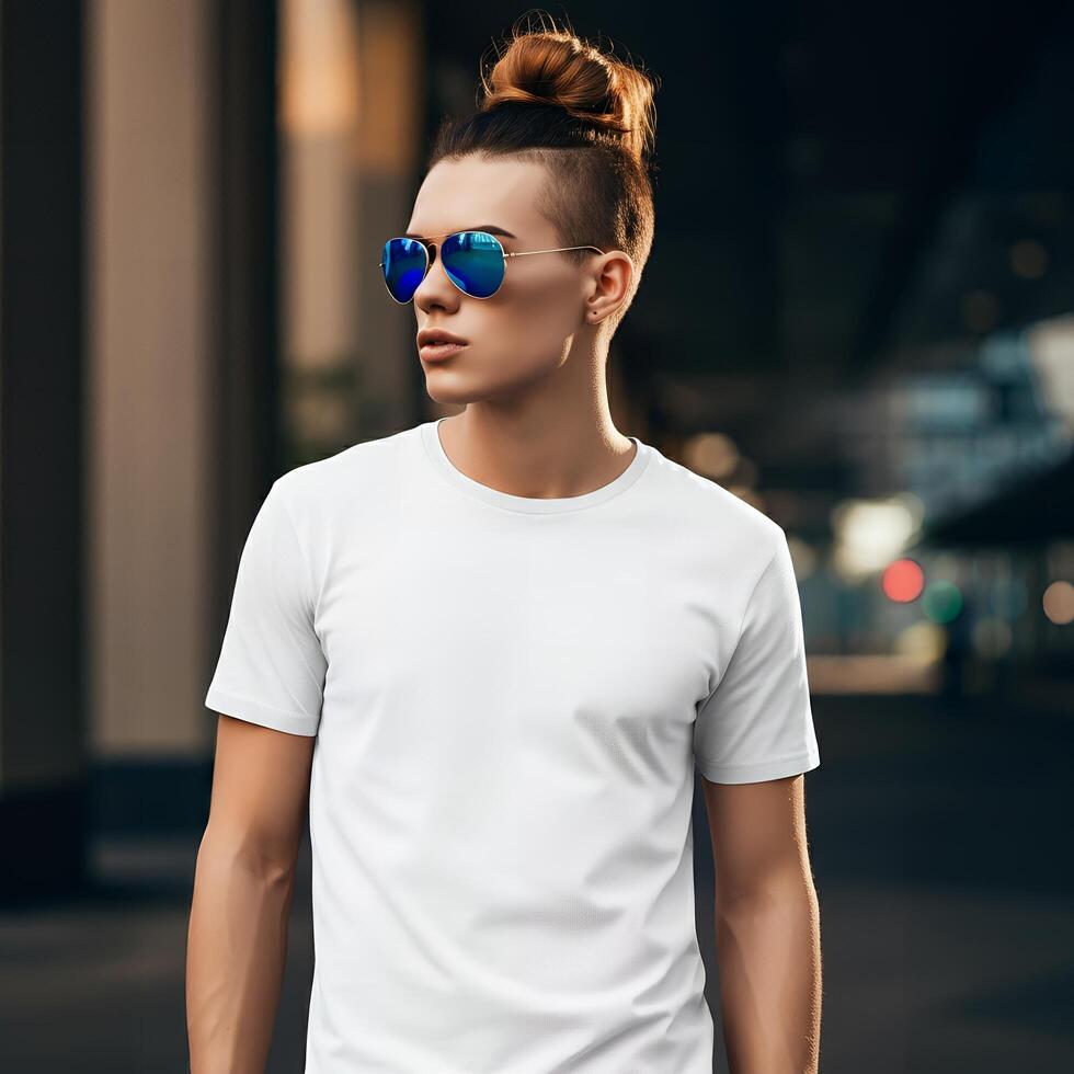 Blank canvas tee visualization photo