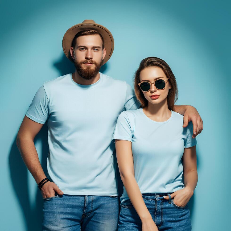 Neutral t-shirt preview model photo