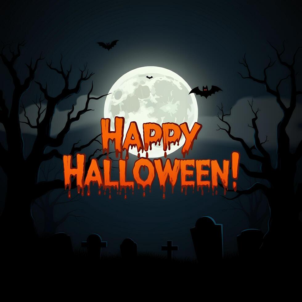 Gloomy Halloween night sky photo