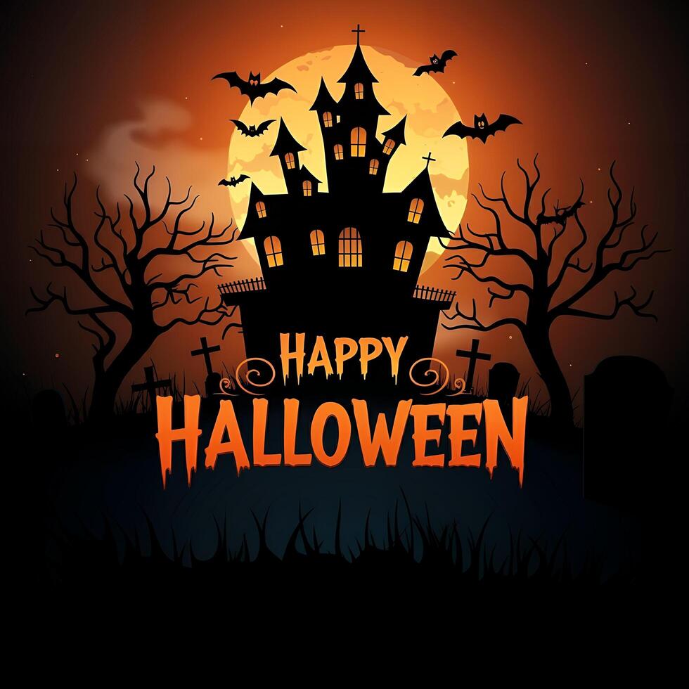 Night of terror Halloween backdrop photo
