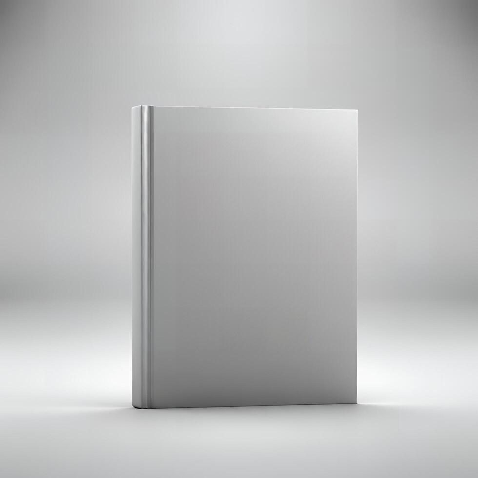 Empty surface book cover mockup photo
