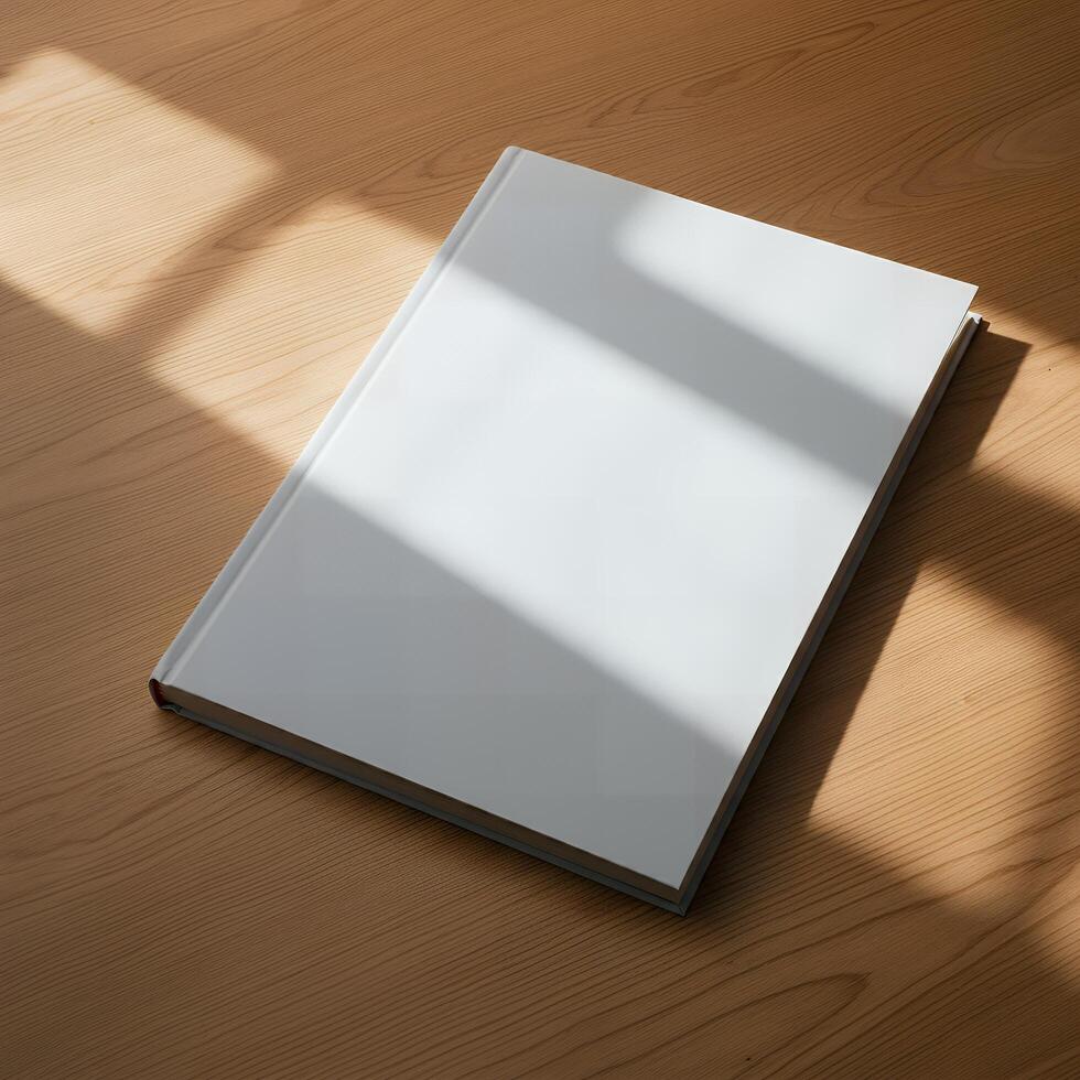 Blank design template for book cover mockup photo