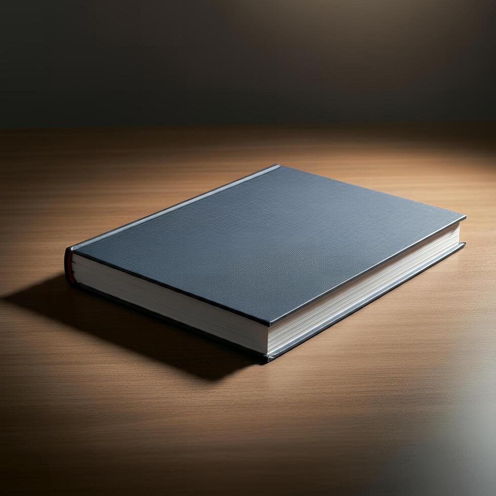 Clear book cover mockup with no content photo