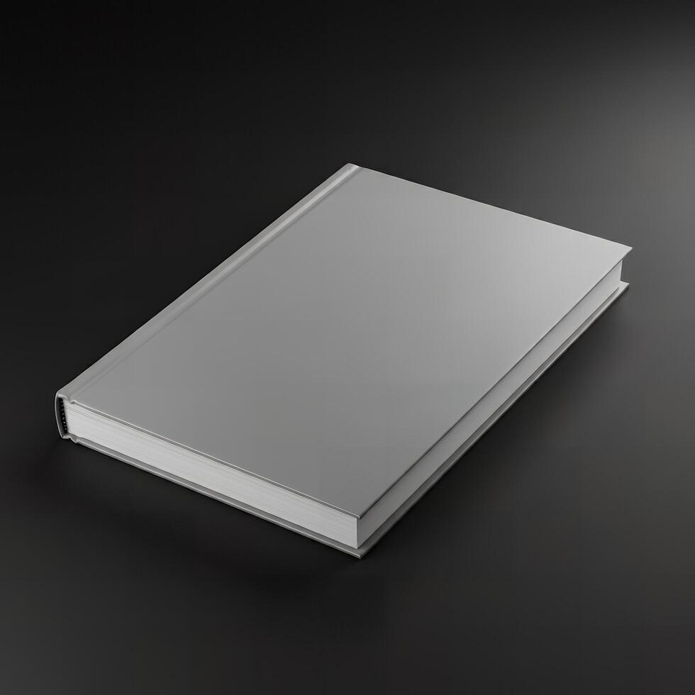 Empty book cover mockup design photo