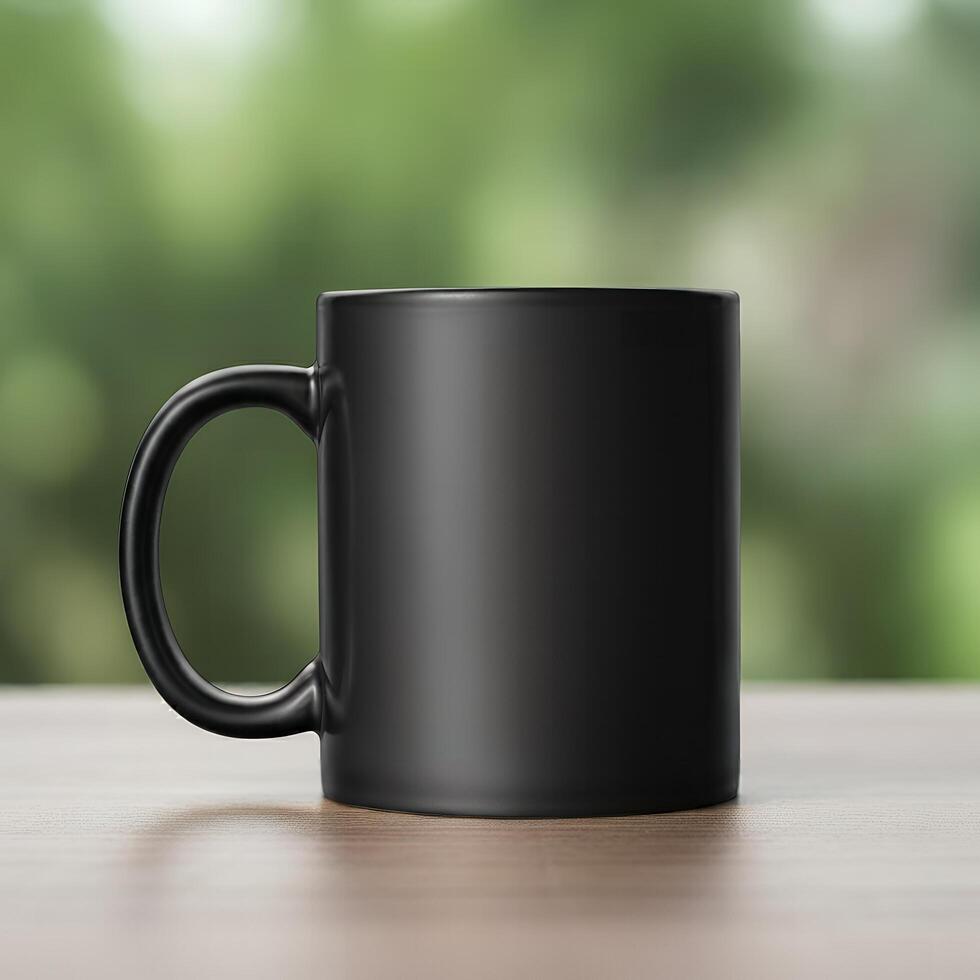 Simple blank coffee mug template for adding your designs photo
