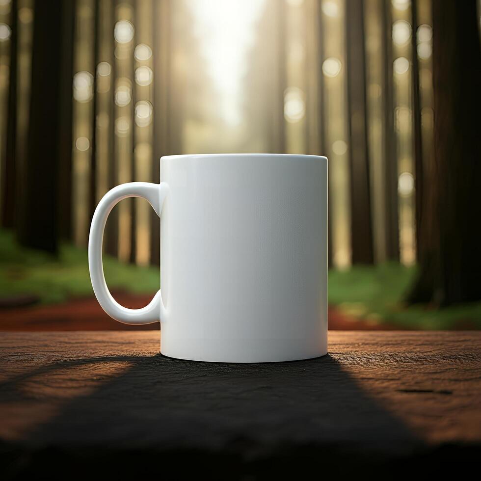 Custom-ready coffee mug template for adding unique designs photo