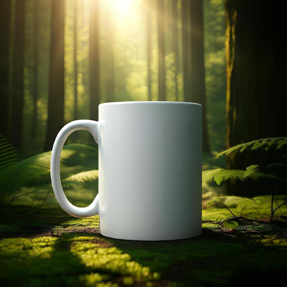 Simple coffee mug mockup ready for your design projects photo