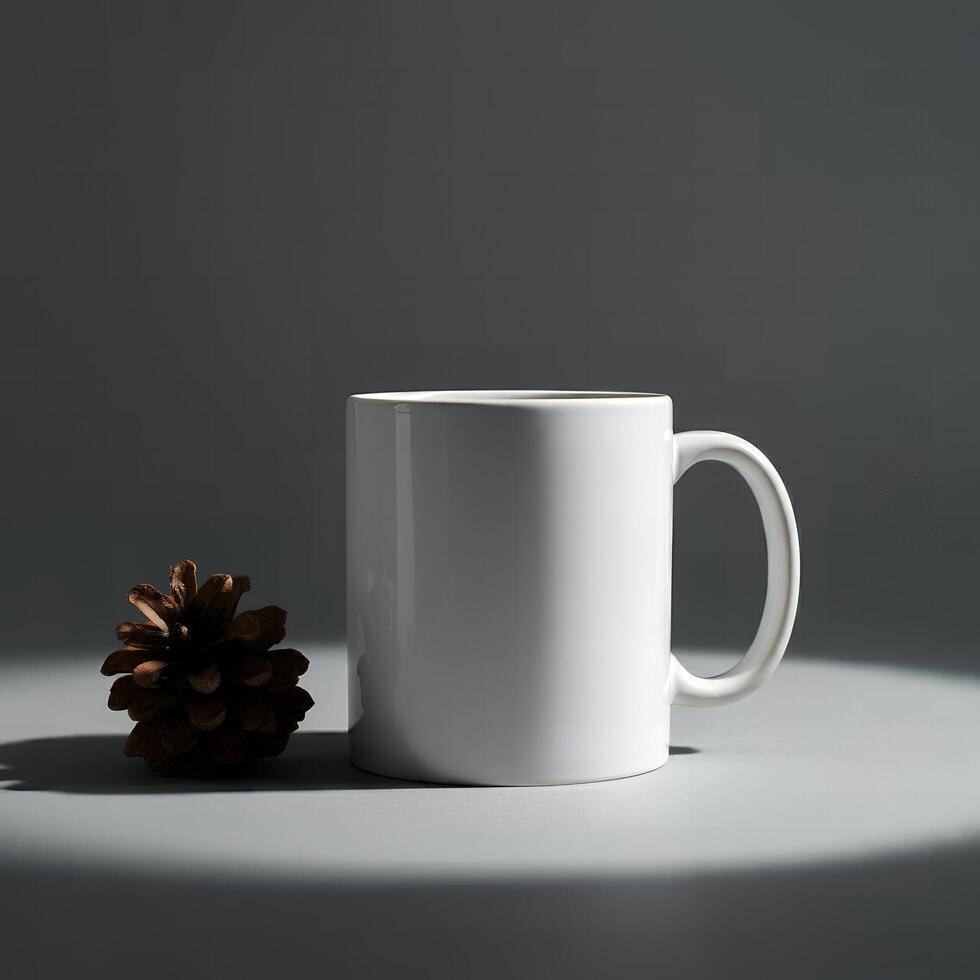 Empty mug mockup ideal for showcasing your designs photo