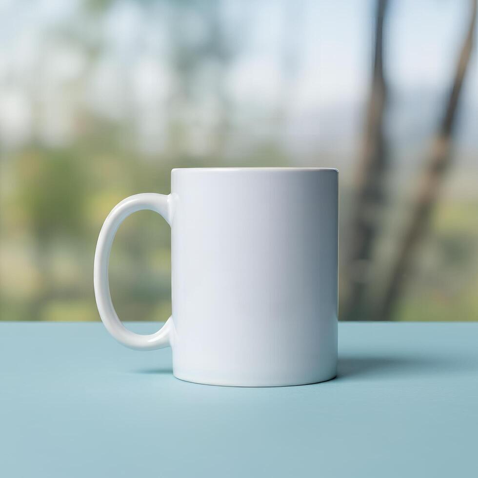 Blank mug template, perfect for your design elements photo