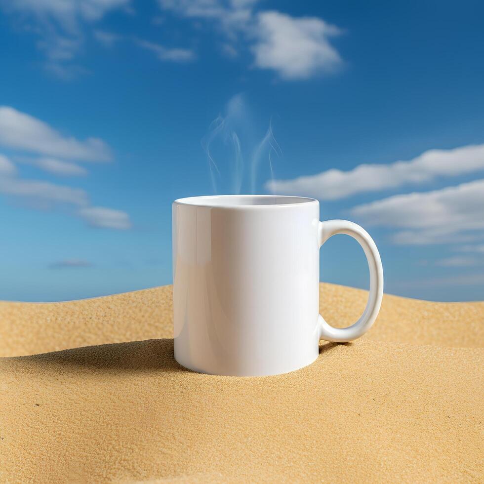 Coffee mug mockup to showcase your design ideas photo