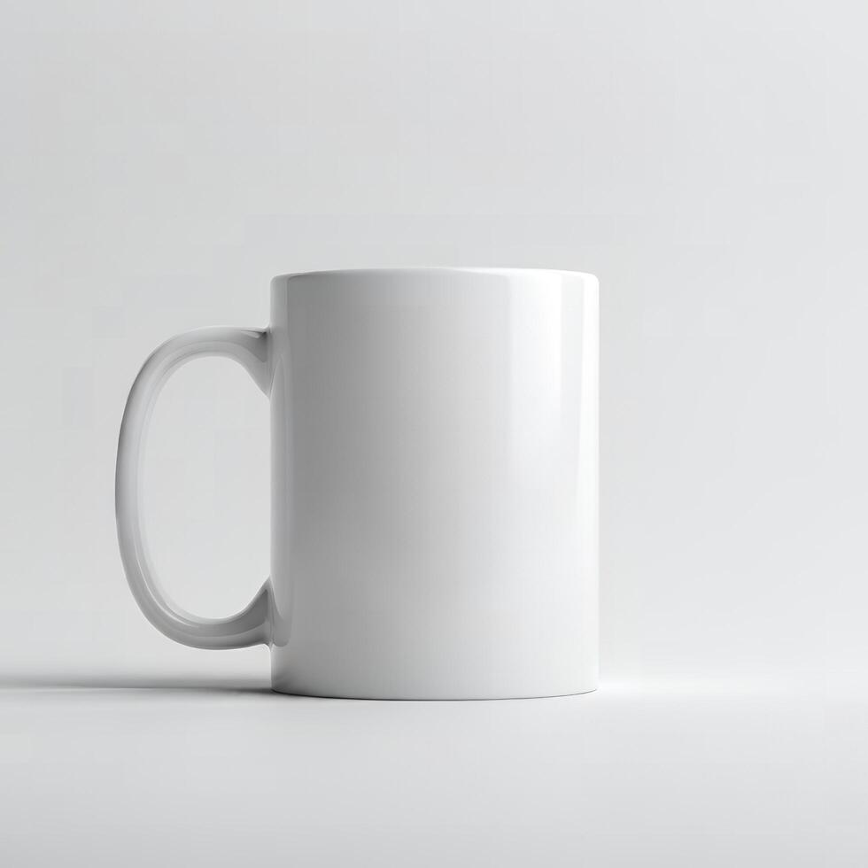 Blank coffee mug mockup ready for custom artwork photo