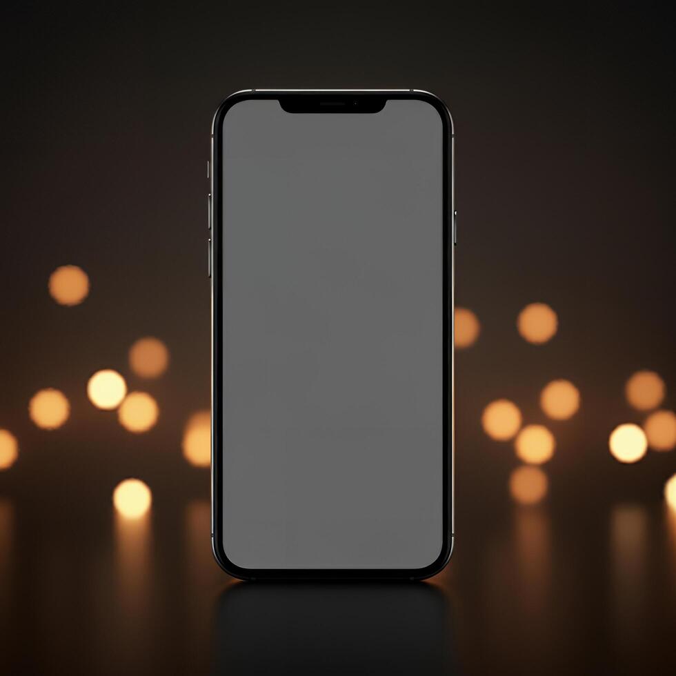 Make your design shine with this blank phone mockup photo