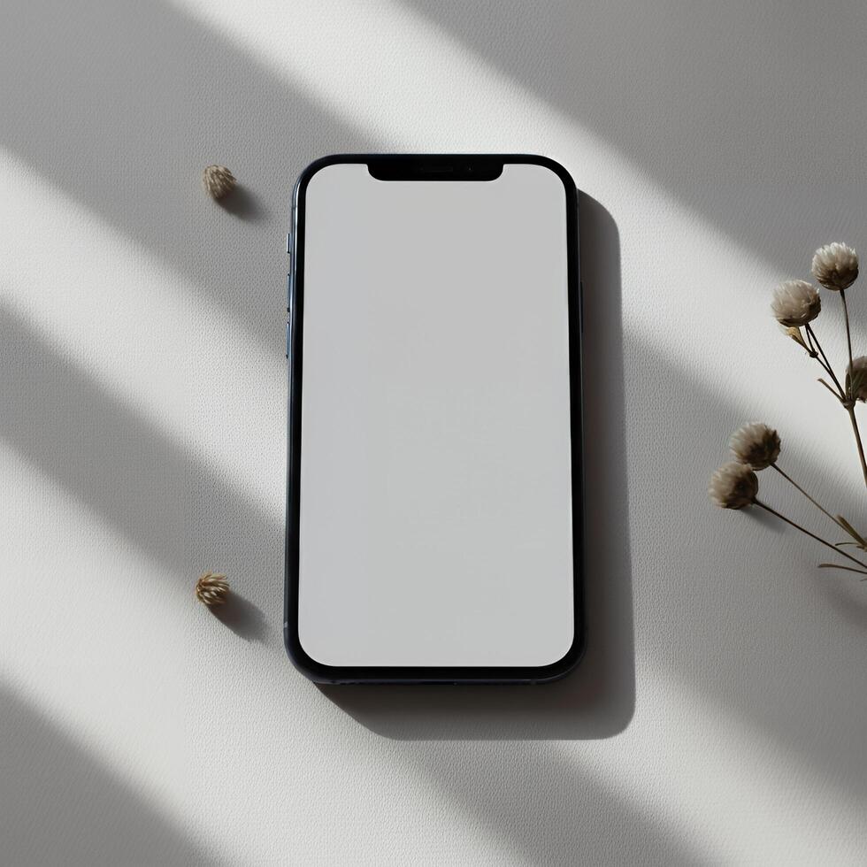 Display your design in this blank phone mockup photo