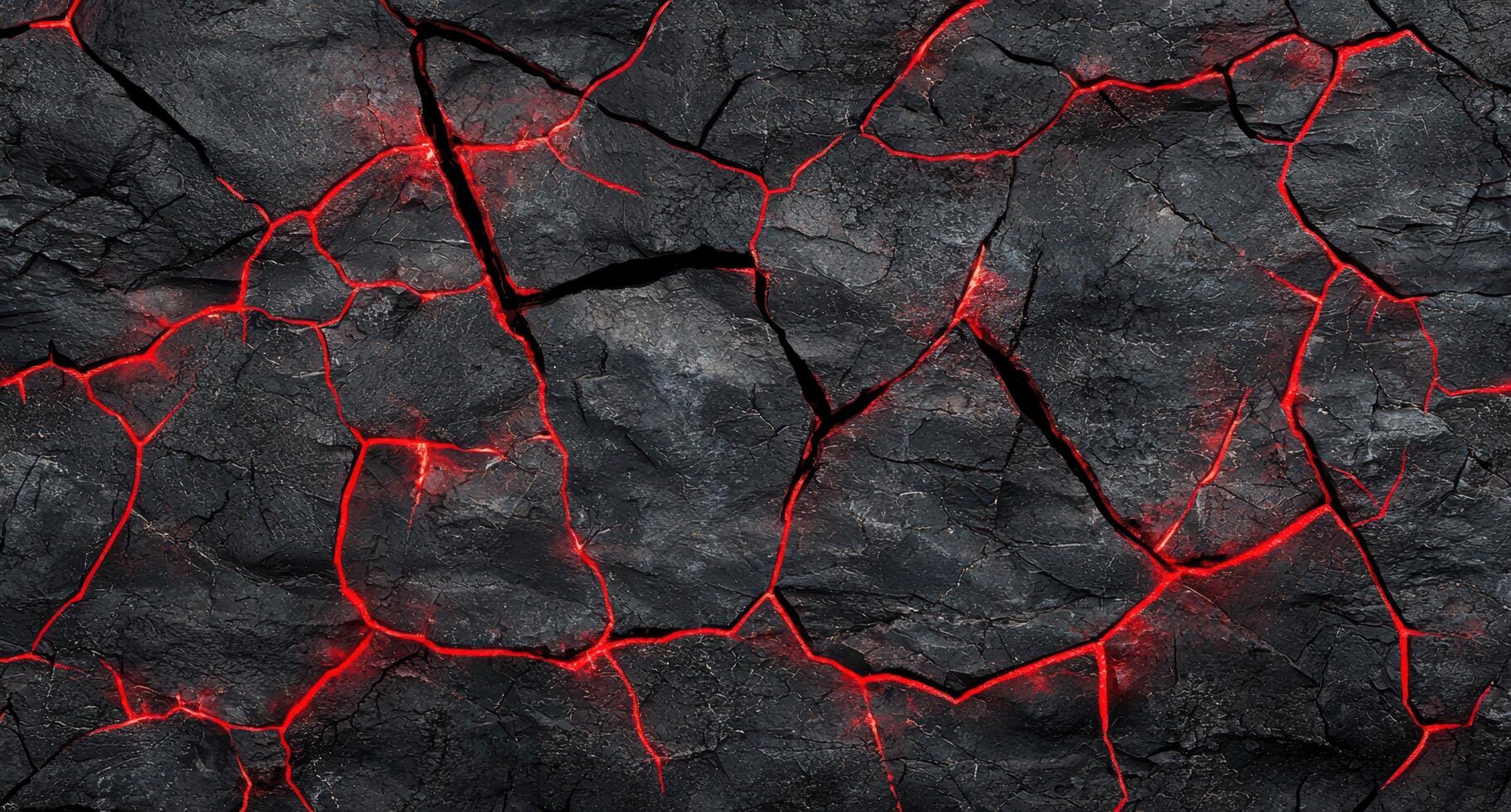 A close up of a lava rock with red lines photo