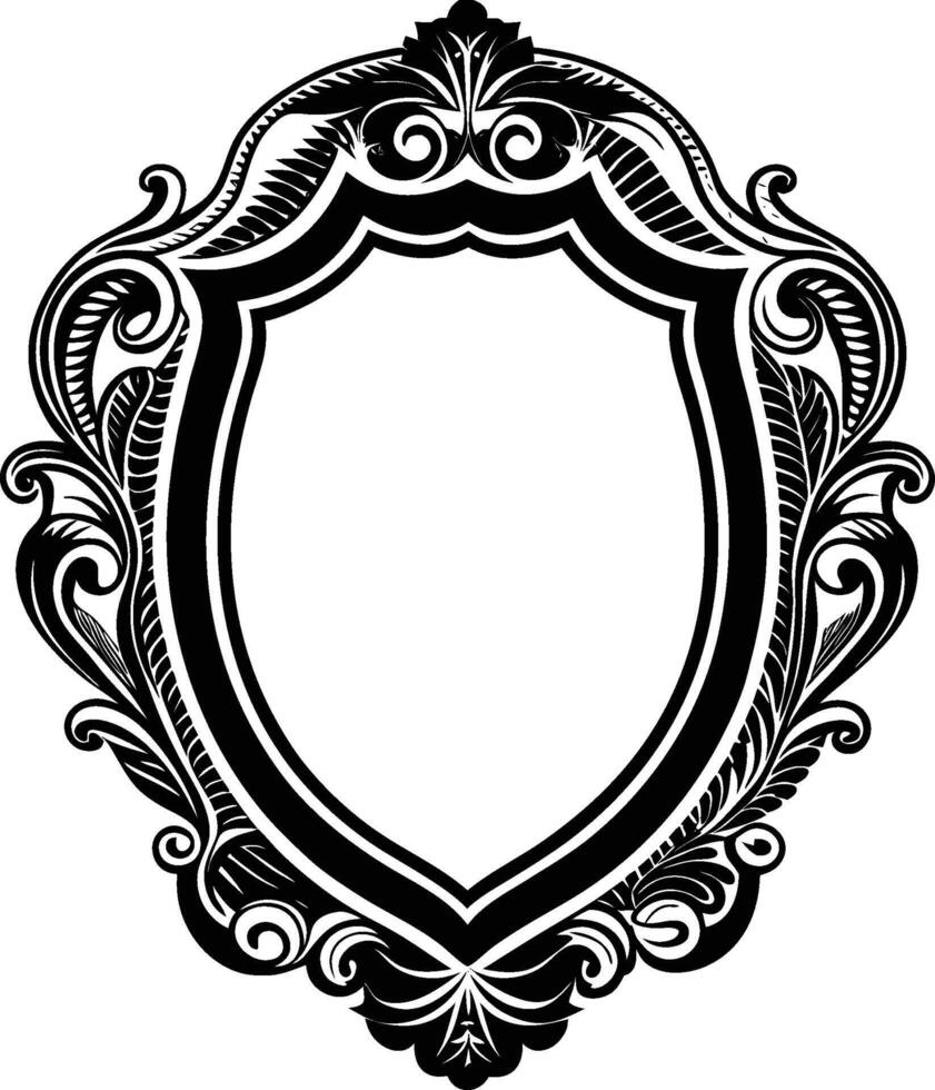 Vintage shield illustration vector