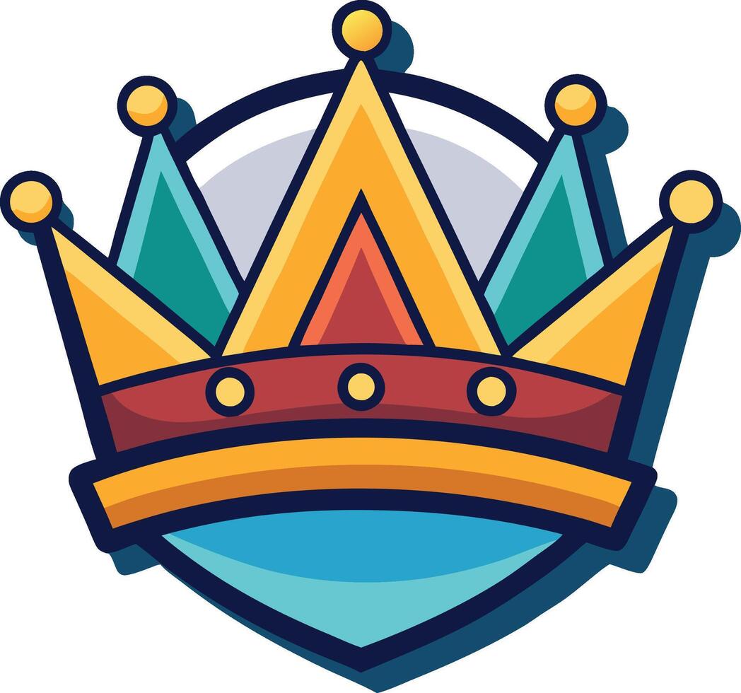 A crown icon with a crown on top vector