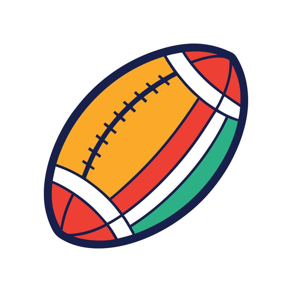 Minimalist American Football Ball Design for Apparel Graphics vector
