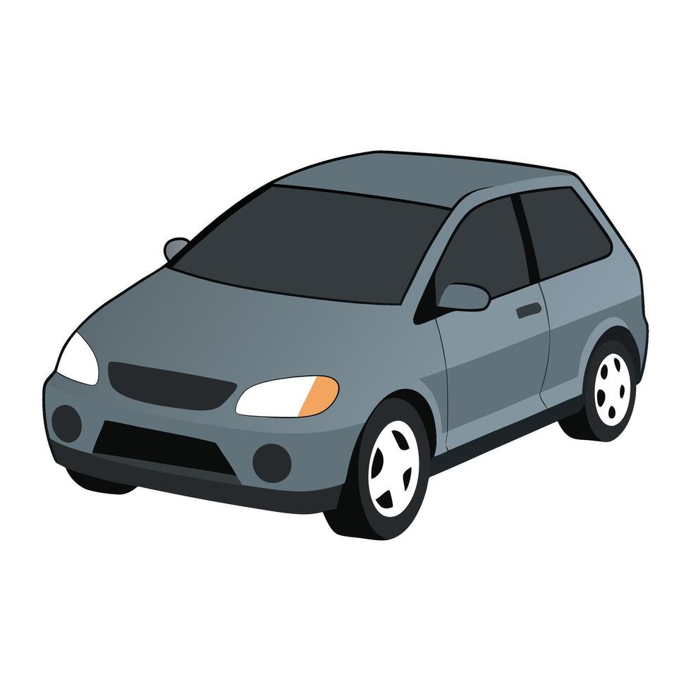 crossover car charcoal grey color illustration design on white background vector