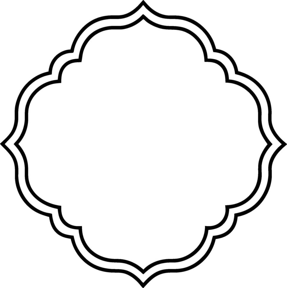 A black and white outline of a frame vector