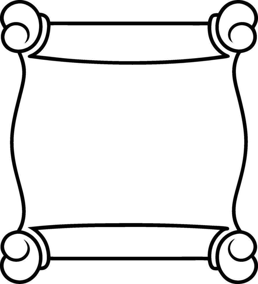 A scroll with scroll design and scroll border vector