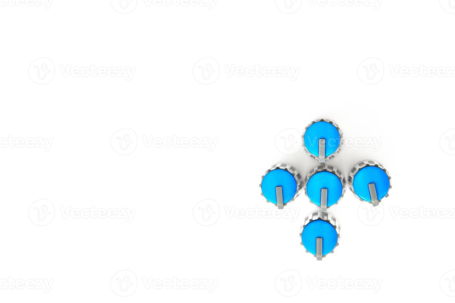 Buttons potentiometers for volume and frequencies of the mixer, amplifier photo