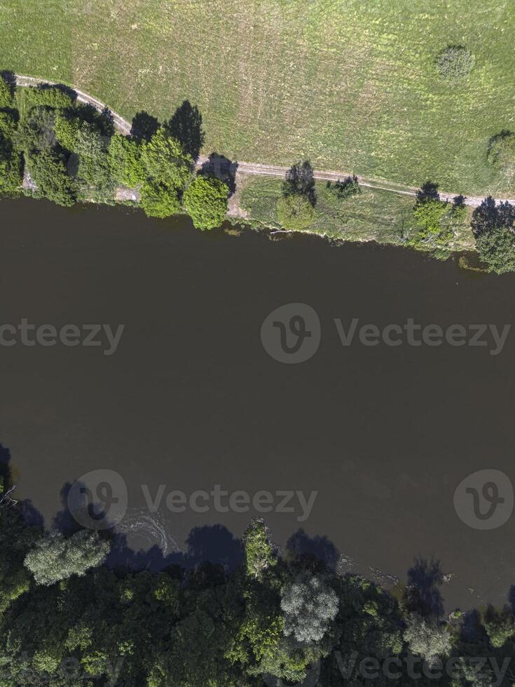 The Oder River in Europe, view from above. Poland photo