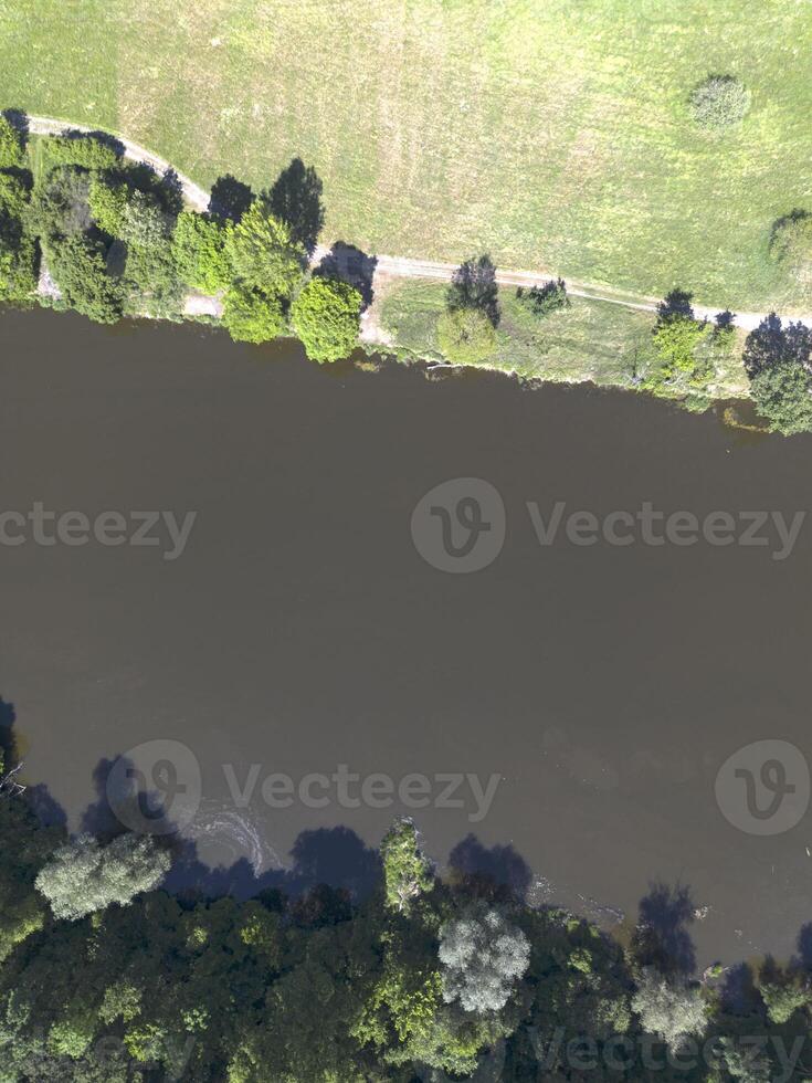 The Oder River in Europe, view from above. Poland photo