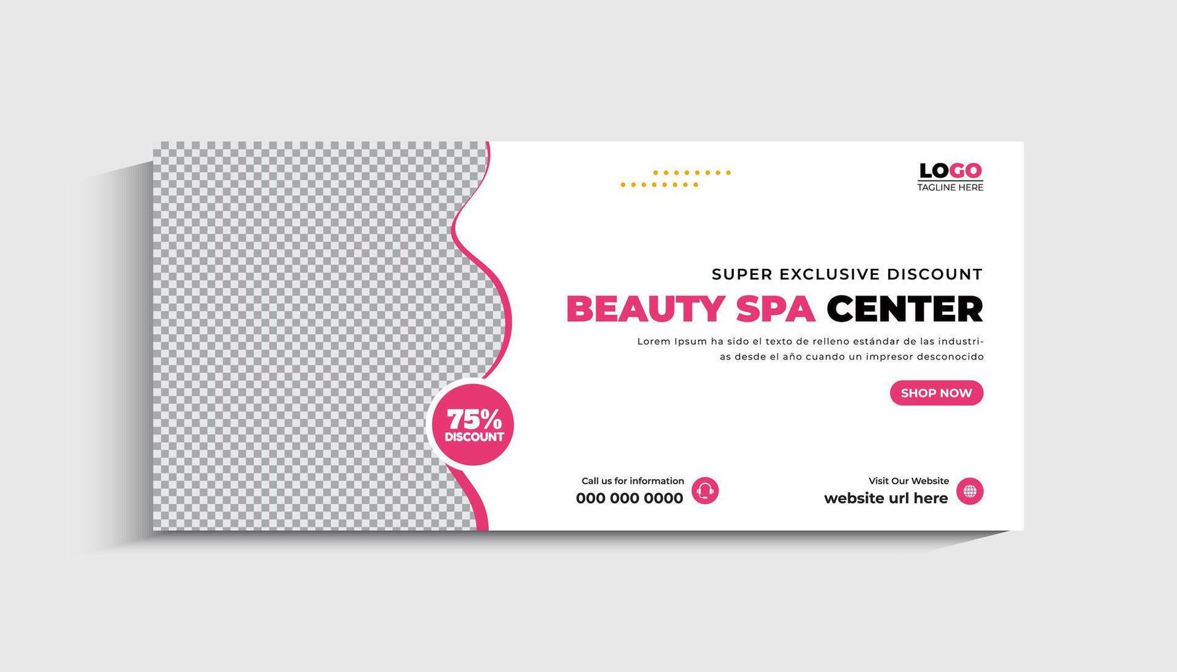 Professional Beauty and spa social media web banner template design vector