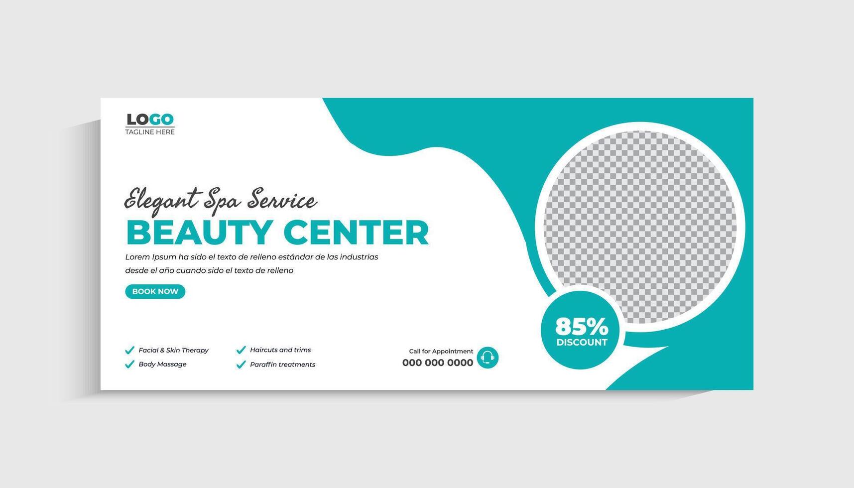 Creative Spa Salon social media cover template vector