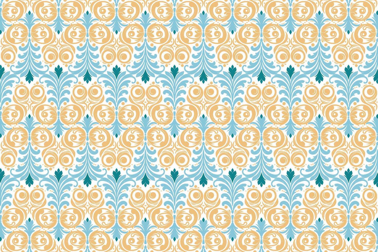 Seamless Floral Pattern Featuring Abstract Daisies and Paisley Motifs for Textile, Fashion, and Botanical Inspired Designs vector