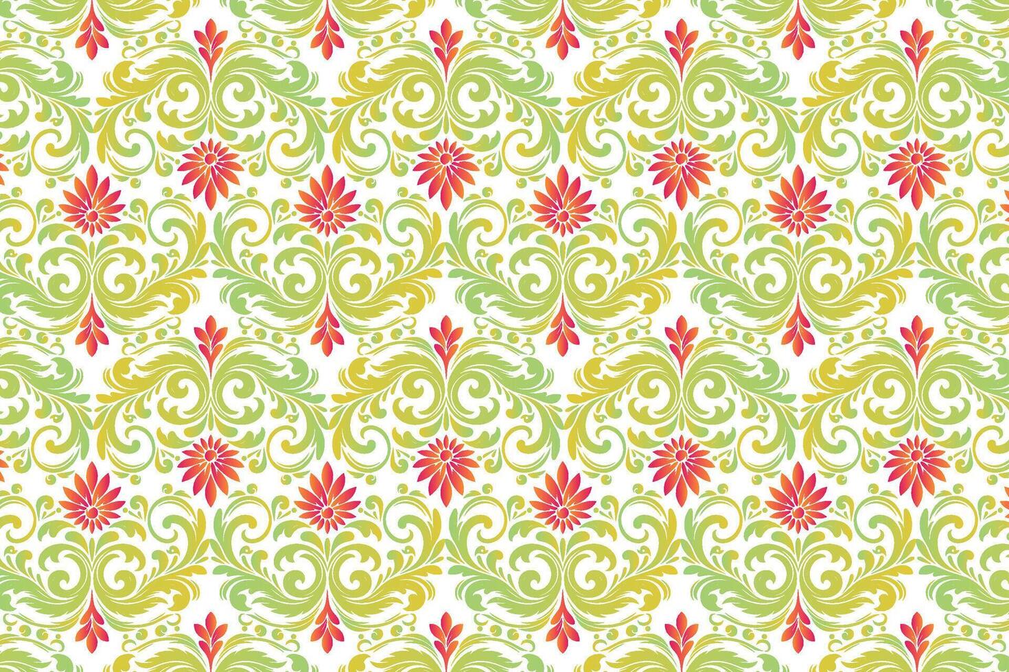 Seamless Floral Pattern with Abstract Daisy and Paisley Motifs for Elegant Textile Design in Fashion and Interior Applications vector