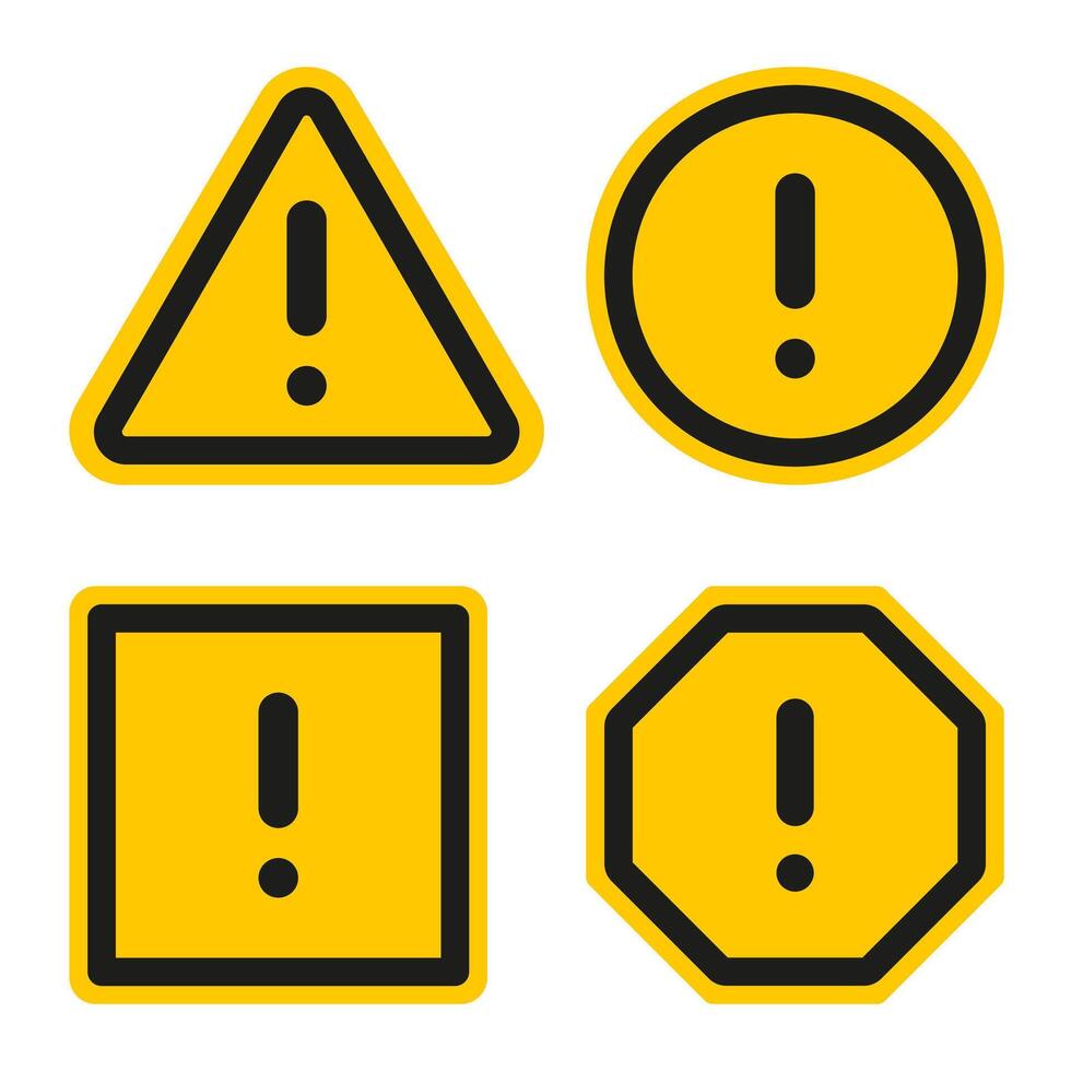 Warning sign icon set warning sign icon set warning sign icon set warning sign icon vector