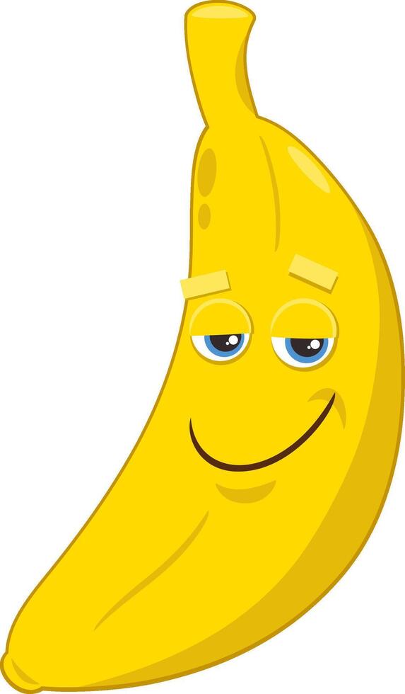cartoon banana fruit food object character vector