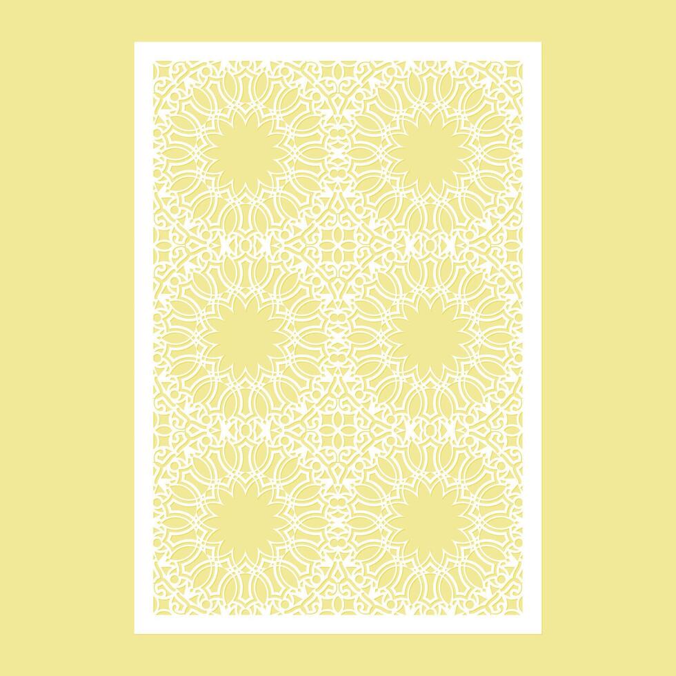 seamless die cut decorative pattern template vector