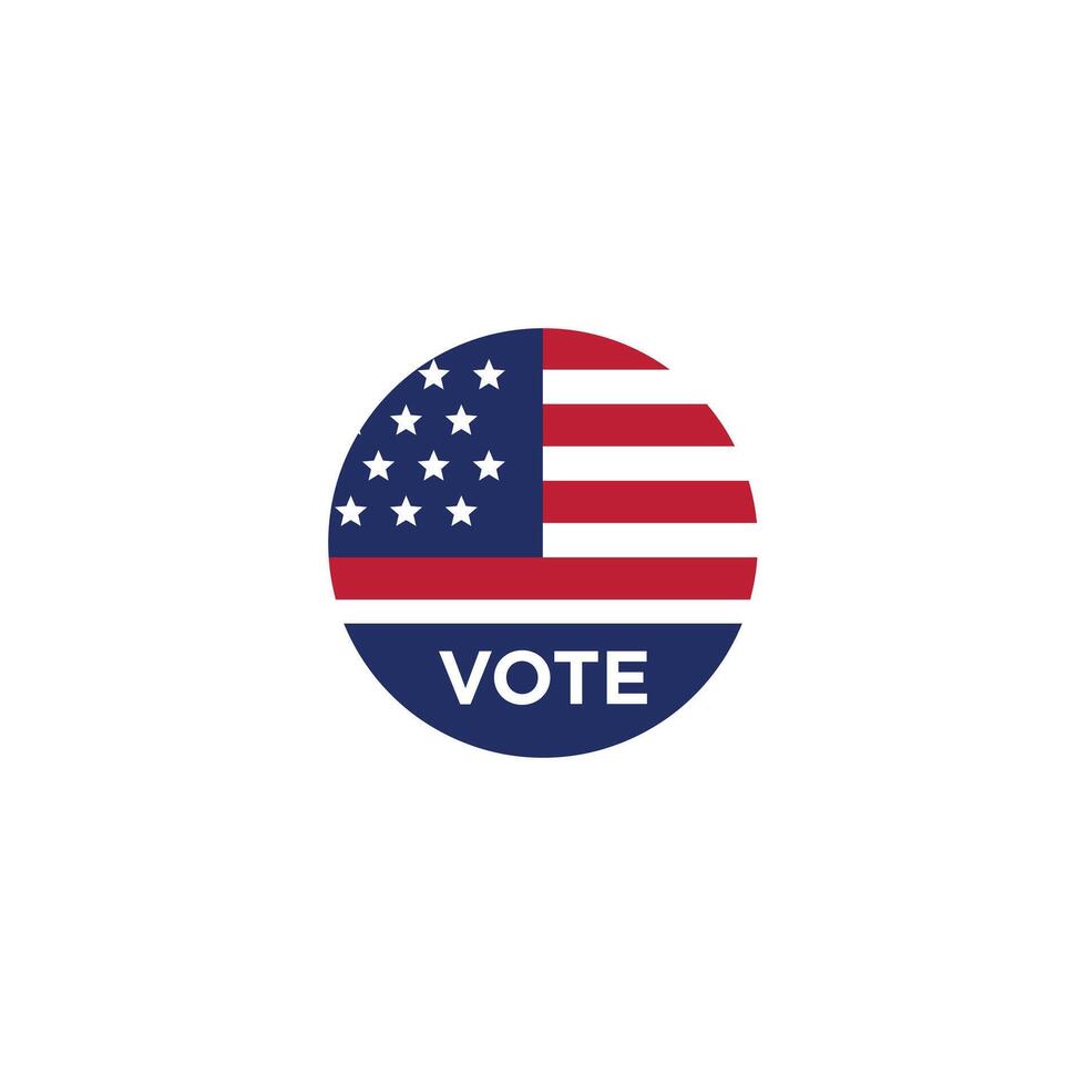 The USA Vote Election or Campaign Banner Illustration As A Simple Sign Trendy Symbol, Websites, Presentation 2024 election vector