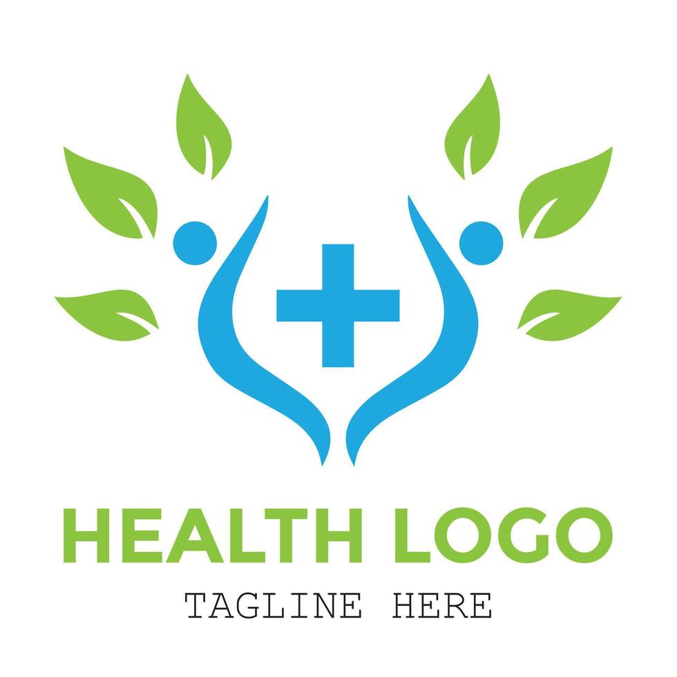 Hospital and minimalist clinic modern logo health care symbol design vector