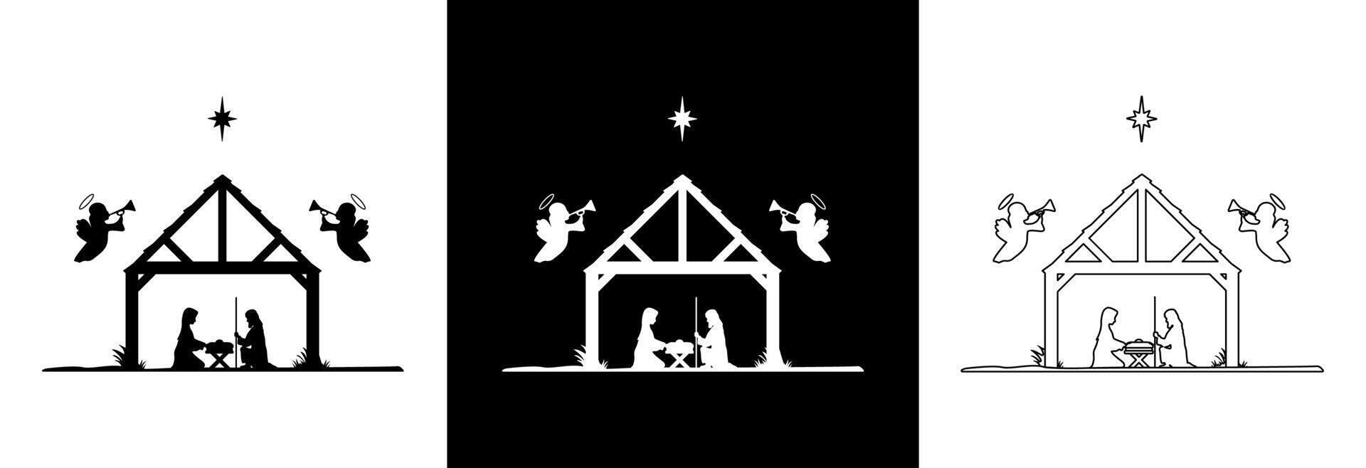 The birth of Christ. vector