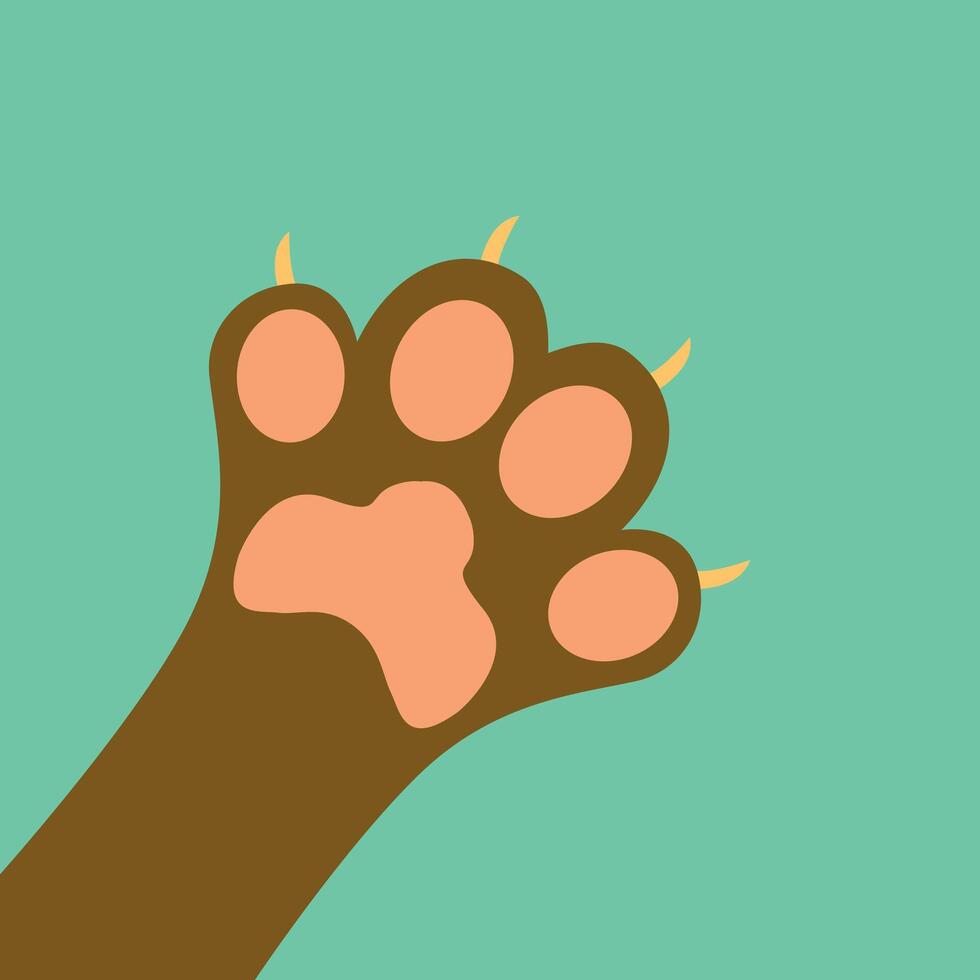 Cat or dog paw print logo icon. Animal cat pet foot symbol vector