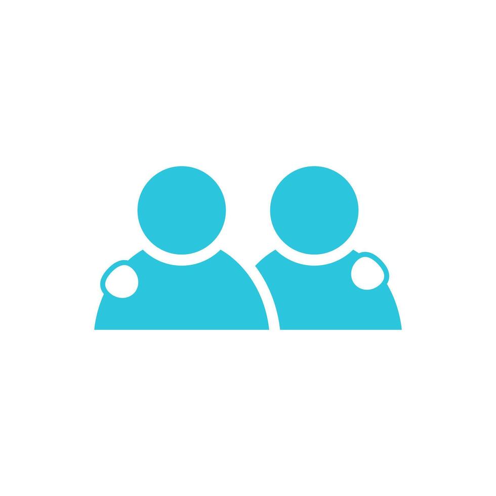 True friend icon. Isolated on white background. From blue icon set. vector
