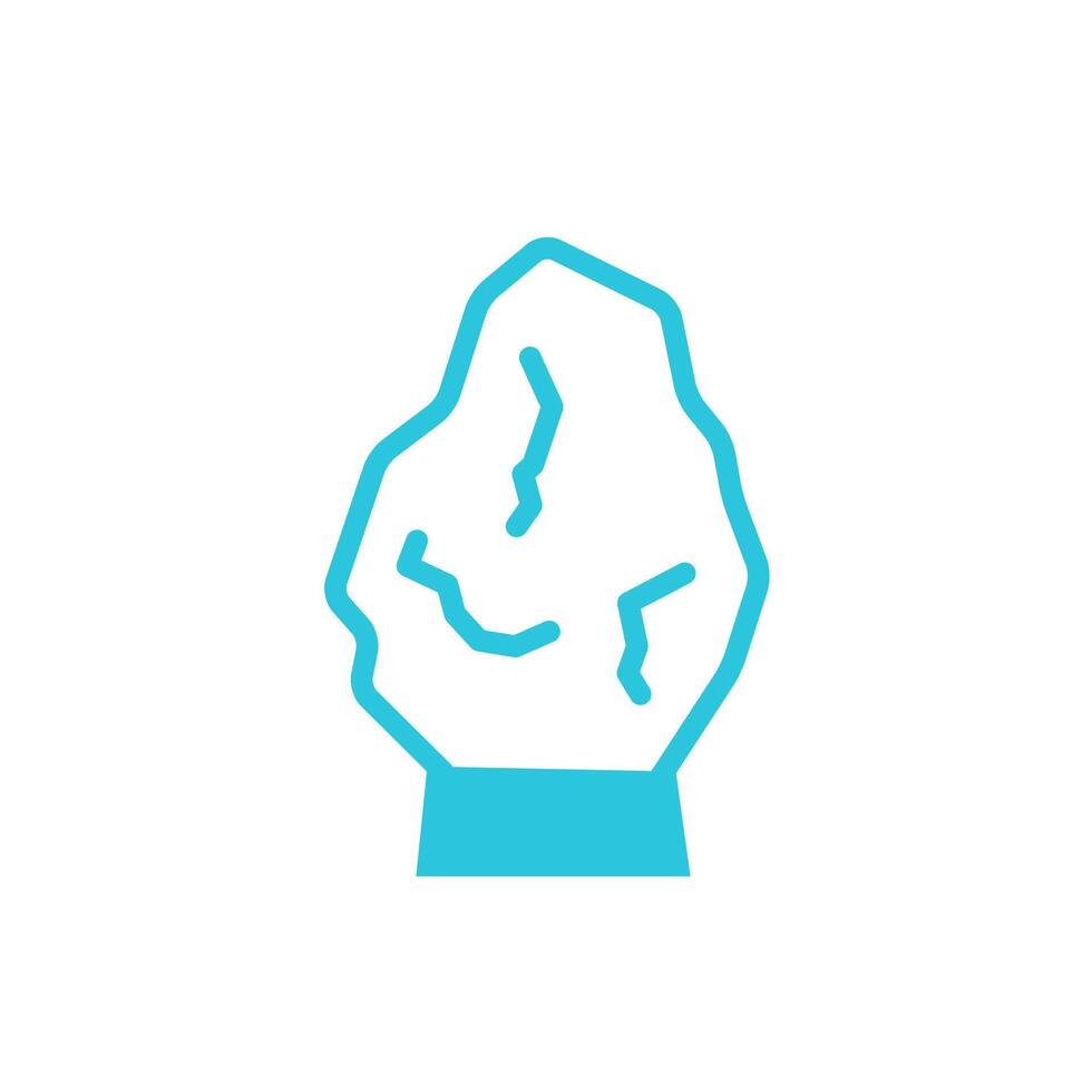 Calming Natural salt stone lamp icon. Isolated on white background. From blue icon set. vector