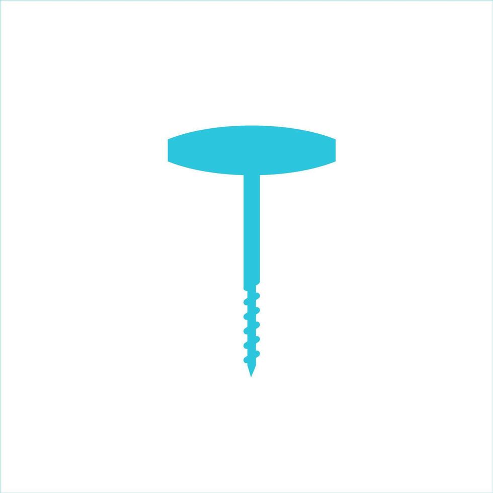 Hand hole drilling tool icon. Isolated on white background. From blue icon set. vector