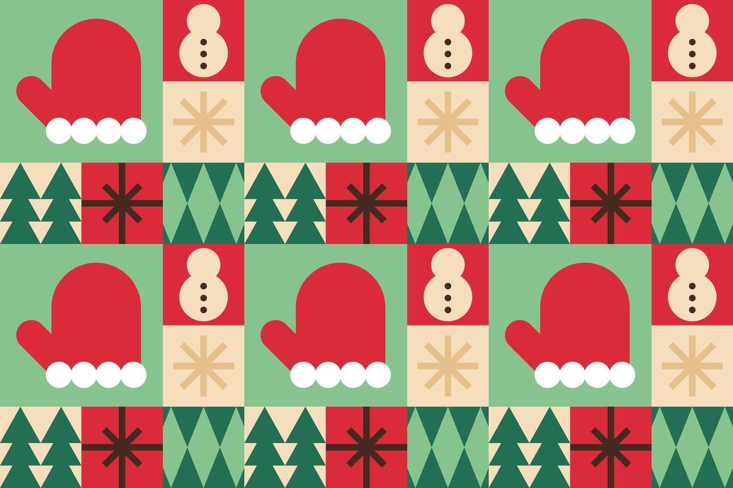 Winter Geometric Minimalist Seamless Pattern vector